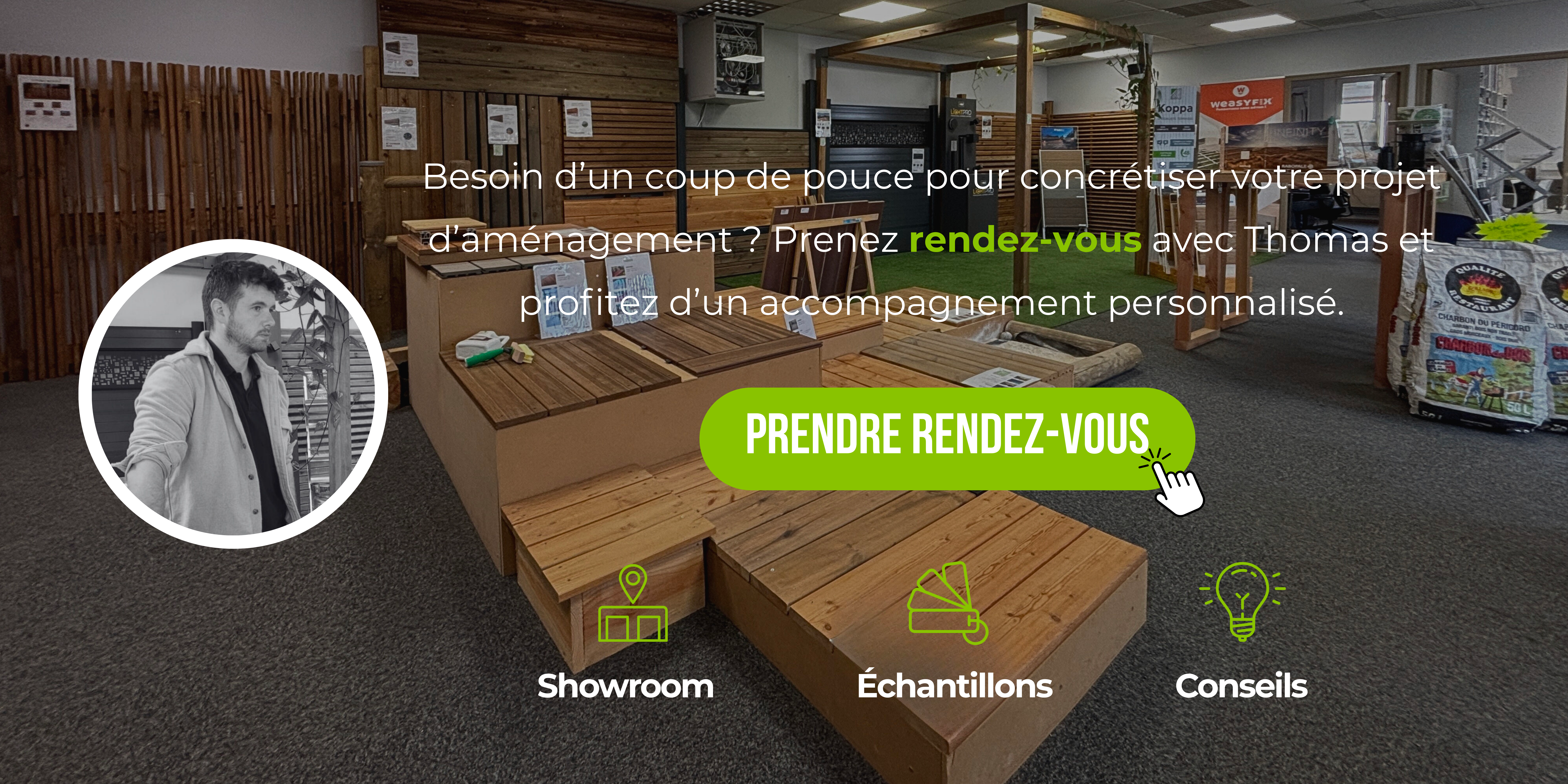 Image proposant un lien pour la prise de rendez-vous avec Koppa, spécialiste bois à Besançon. 