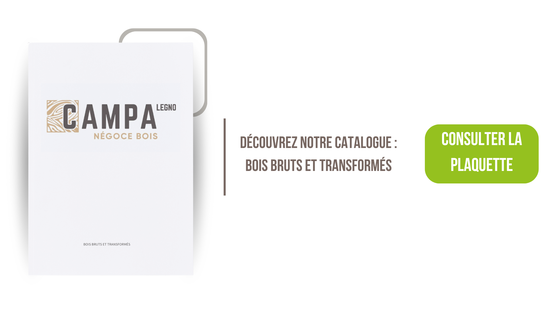 Couverture et description du catalogue, et bouton d'accès au catalogue